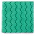 Rubbermaid Commercial Reusable Cleaning Cloths, Microfiber, 16 x 16, Green, PK12 FGQ62000GR00